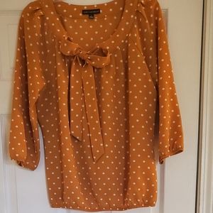 Gold & White Polka Dots Blouse